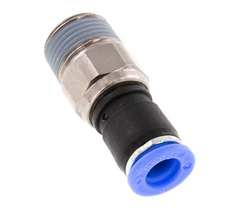 8mm & R3/8'' Swivel Joint Push-In-Male Threads Nickel-Plated Brass/PBT NBR Rotatable