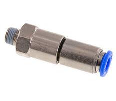 8mm & R1/8'' Quick Swivel Joint Push-In-Male Threads Nickel-Plated Brass/PBT NBR Rotatable