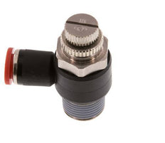 Flow Control Silencer Meter-In Elbow 8 mm - R3/8'' Brass/PA 66