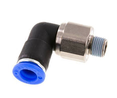 8mm & R1/8'' Elbow Swivel Joint Push-In-Male Threads Nickel-Plated Brass/PBT NBR Rotatable
