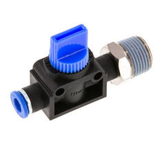 3/2-Way Shut-Off Hand Valve 6 mm - R3/8'' Plastic/Brass Thread-side venting