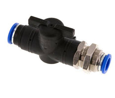 2-Way Straight Ball Valve 12 mm Plastic/Brass Bulkhead