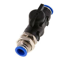 2-Way Straight Ball Valve 12 mm Plastic/Brass Bulkhead