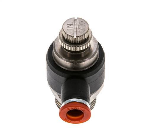 Flow Control Silencer Meter-In Elbow 8 mm - G1/2'' Brass/PA 66