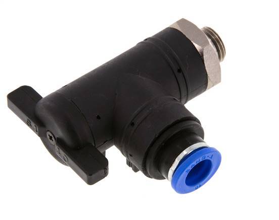 2-Way Elbow Ball Valve 10 mm - G1/4'' Plastic/Brass