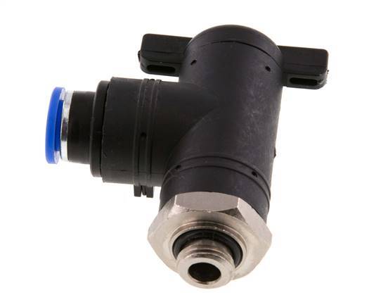 2-Way Elbow Ball Valve 10 mm - G1/4'' Plastic/Brass