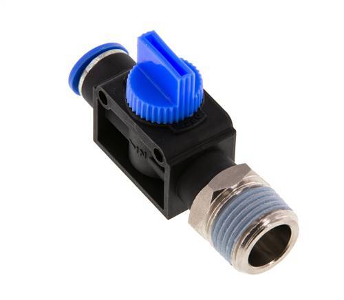 3/2-Way Shut-Off Hand Valve 10 mm - R1/2'' Plastic/Brass Tube-side venting