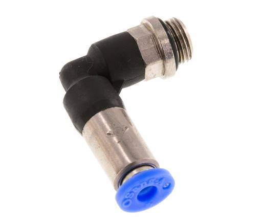 Push-In Fitting 4mm & G1/8'' Male Auto Shut-Off Elbow Brass/PBT 0-10bar (0-145psi) [2 Pieces]