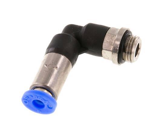 Push-In Fitting 4mm & G1/8'' Male Auto Shut-Off Elbow Brass/PBT 0-10bar (0-145psi) [2 Pieces]