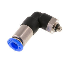 Push-In Fitting 6mm & M5 Male Auto Shut-Off Elbow Brass/PBT 0-10bar (0-145psi)