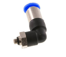 Push-In Fitting 6mm & M5 Male Auto Shut-Off Elbow Brass/PBT 0-10bar (0-145psi)