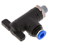 2-Way Elbow Ball Valve 6 mm - R1/8'' Plastic/Brass