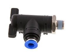 2-Way Elbow Ball Valve 6 mm - R1/8'' Plastic/Brass