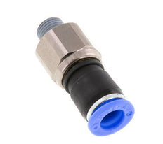 8mm & R1/8'' Swivel Joint Push-In-Male Threads Nickel-Plated Brass/PBT NBR Rotatable