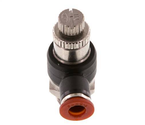 Flow Control Silencer Meter-In Elbow 6 mm - G1/4'' Brass/PA 66