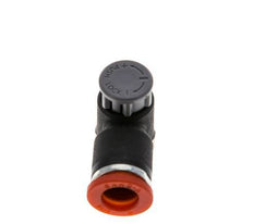 Flow Control Valve Meter-In Elbow 8 mm - R1/8'' Brass/PA 66 Locknut