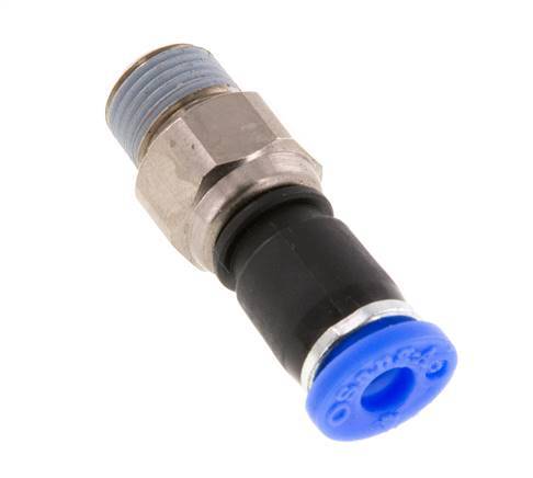 4mm & R1/8'' Swivel Joint Push-In-Male Threads Nickel-Plated Brass/PBT NBR Rotatable