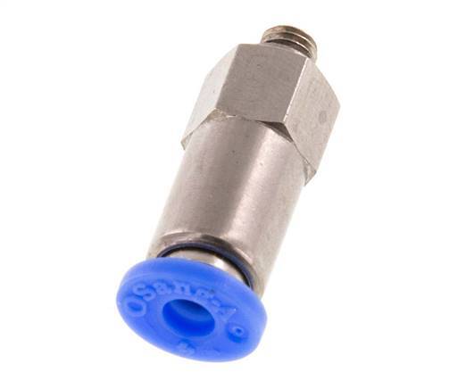 Push-In Check Valve 4mm & M5 Male Brass/PBT 0.2-10bar (3-145psi) Thread-Hose