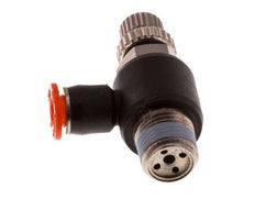 Flow Control Silencer Meter-In Elbow 4 mm - R1/8'' Brass/PBT