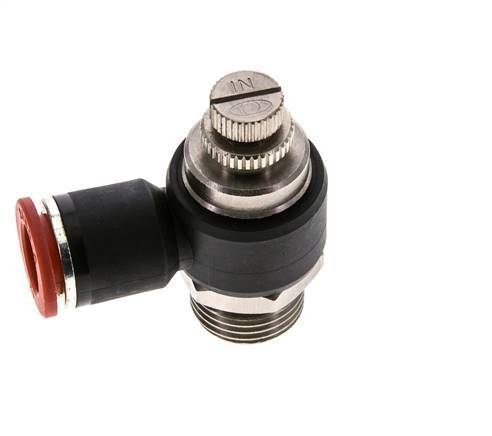 Flow Control Silencer Meter-In Elbow 12 mm - G1/2'' Brass/PA 66