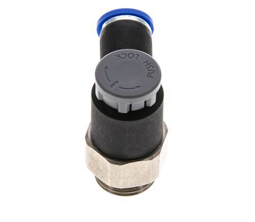 Flow Control Valve Meter-Out Elbow 8 mm - G3/8'' Brass/PA 66 Locknut