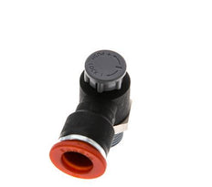 Flow Control Valve Meter-In Elbow 10 mm - R1/4'' Brass/PA 66 Locknut