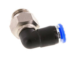 6mm & G1/4'' Elbow Swivel Joint Push-In-Male Threads Nickel-Plated Brass/PBT NBR Rotatable