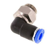 6mm & G1/4'' Elbow Swivel Joint Push-In-Male Threads Nickel-Plated Brass/PBT NBR Rotatable
