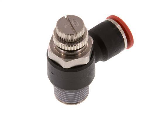 Flow Control Silencer Meter-In Elbow 10 mm - R3/8'' Brass/PA 66