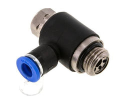 Flow Control Silencer Meter-Out Elbow 6 mm - G1/4'' Brass/PA 66 Slotted Screw