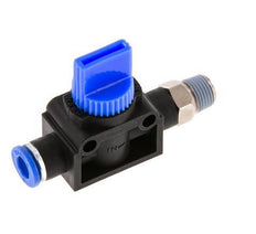 3/2-Way Shut-Off Hand Valve 6 mm - R1/8'' Plastic/Brass Thread-side venting