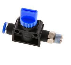 3/2-Way Shut-Off Hand Valve 6 mm - R1/8'' Plastic/Brass Thread-side venting