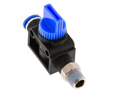 3/2-Way Shut-Off Hand Valve 6 mm - R1/8'' Plastic/Brass Thread-side venting