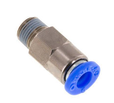 Push-In Fitting 6mm & R1/8'' Male Auto Shut-Off Brass/PBT 0-10bar (0-145psi) [2 Pieces]