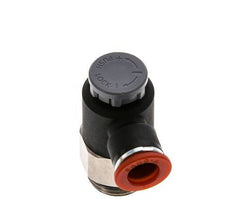Flow Control Valve Meter-In Elbow 10 mm - G1/2'' Brass/PA 66 Locknut