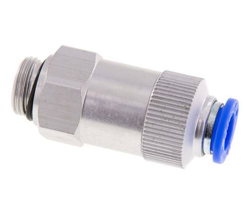Push-In Check Valve 10mm & G3/8'' Male Aluminum 0.2-10bar (3-145psi) Thread-Hose