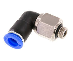 8mm & G1/8'' Elbow Swivel Joint Push-In-Male Threads Nickel-Plated Brass/PBT NBR Rotatable