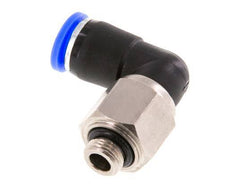 8mm & G1/8'' Elbow Swivel Joint Push-In-Male Threads Nickel-Plated Brass/PBT NBR Rotatable