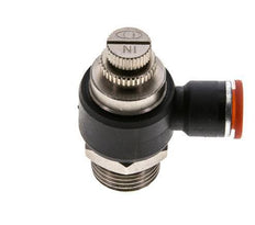 Flow Control Silencer Meter-In Elbow 10 mm - G1/2'' Brass/PA 66