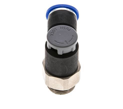 Flow Control Valve Meter-Out Elbow 10 mm - G3/8'' Brass/PA 66 Locknut