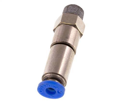 4mm & R1/8'' Quick Swivel Joint Push-In-Male Threads Nickel-Plated Brass/PBT NBR Rotatable
