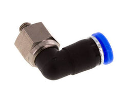4mm & M5 Elbow Swivel Joint Push-In-Male Threads Nickel-Plated Brass/PBT NBR Rotatable