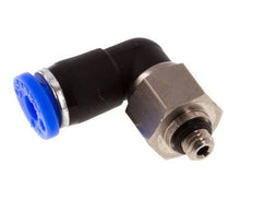 4mm & M5 Elbow Swivel Joint Push-In-Male Threads Nickel-Plated Brass/PBT NBR Rotatable
