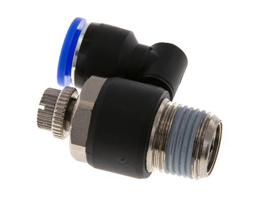 Flow Control Silencer Meter-Out Rotatable 12 mm - R1/2'' Brass/PA 66