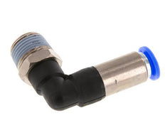 Push-In Fitting 8mm & R3/8'' Male Auto Shut-Off Elbow Brass/PBT 0-10bar (0-145psi)