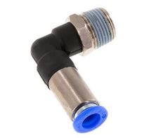 Push-In Fitting 8mm & R3/8'' Male Auto Shut-Off Elbow Brass/PBT 0-10bar (0-145psi)