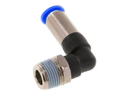 Push-In Fitting 8mm & R3/8'' Male Auto Shut-Off Elbow Brass/PBT 0-10bar (0-145psi)