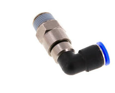 12mm & R1/2'' Elbow Quick Swivel Joint Push-In-Male Threads Nickel-Plated Brass/PBT NBR Rotatable