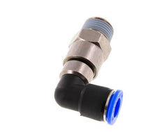 12mm & R1/2'' Elbow Quick Swivel Joint Push-In-Male Threads Nickel-Plated Brass/PBT NBR Rotatable