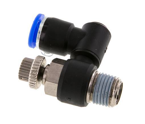 Flow Control Silencer Meter-Out Rotatable 8 mm - R1/4'' Brass/PA 66